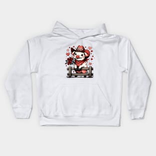 Howdy Pig Valentines Day Kids Hoodie